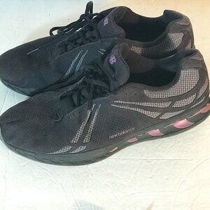 New Balance Black Purple Mens Athletic Track Running Runner Workout Shoes